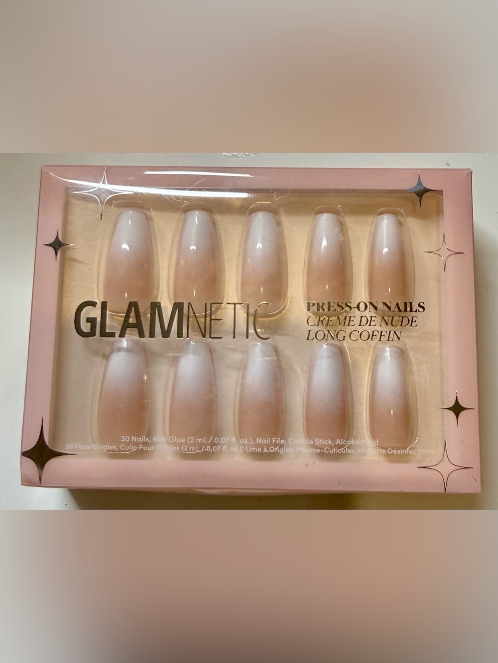 Glamnetic Creme De Nude Long Coffin Press-On Nails